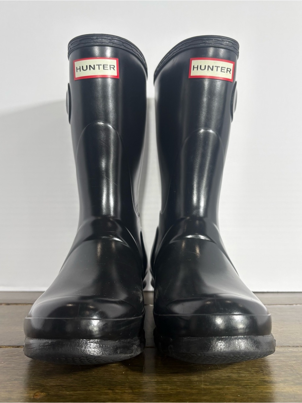 HUNTER Original Short Gloss Rain Boot - Women's Size 7 - Picture 2 of 8